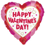 Happy Valentine's Day Wrapped In Hearts 17″ Balloon