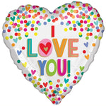 I Love You Rainbow Dots 17″ Balloon