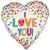 I Love You Rainbow Dots 17″ Balloon