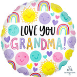Love You Grandma Happy Faces 17″ Balloon