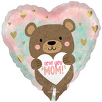 Love You Mom Bear 17″ Balloon