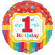 Rainbow 1St Birthday 17" Foil