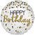 Black Silver Gold Birthday 18″ Balloon