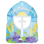 Blessed 1st Communion Blue 18″ Balloon