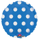 Circle- Dots Blue 18″ Balloon