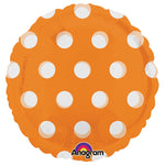 Circle - Dots Orange 18″ Balloon