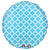Circle - Quatrefoil Blue And White 18″ Balloon