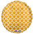 Circle - Quatrefoil Gold And White 18″ Balloon