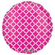 Circle - Quatrefoil Pink And White 18″ Balloon