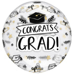Clearly Sketched Congrats Grad! 18″ Clearz Balloon