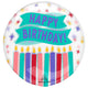 Clearz - Happy Birthday Candles 18″ Balloon