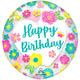 Clearz - Happy Birthday Flowers 18″ Balloon