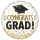 Congrats Grad Gold Glitter 18″ Balloon