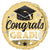 Congrats Grad Shiny Gold 18″ Balloon