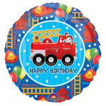 Fire Engine Fun Birthday 18″ Balloon