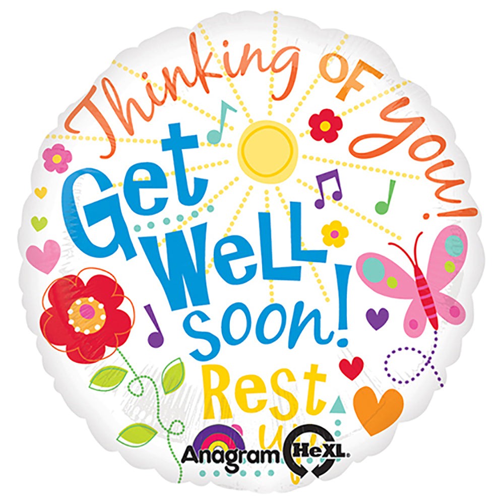 Get Well Messages 18″ Balloon, image size:1000x1000