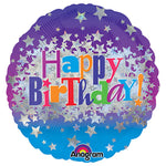 Happy Birthday Bright Stars 18″ Balloon
