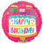 Happy Birthday Fancy Flags Cake 18″ Balloon