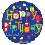 Happy Birthday Fun Type 18″ Balloon