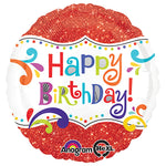 Happy Birthday Sparkle 18″ Balloon