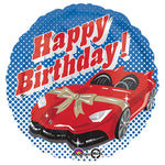 Happy Birthday Sports Car 18″ Balloon