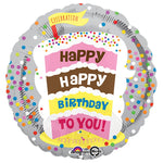 Happy Birthday To You Cake 18″ Balloon