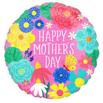 Happy Mother's Day Pretty Flowers In Pink 18″ Balloon