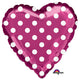 Heart - Fuchsia And Polka Dots 18″ Balloon