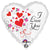 I Love You Floral Hearts 18″ Balloon