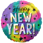 Iridescent Happy New Year Stars 18″ Balloon