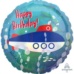Iridescent Submarine Birthday 18″ Balloon