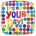 It's Your Day Multi Dots 18″ Balloon