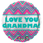 Love You Grandma Chevron 18″ Balloon