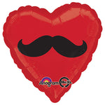 Mustache Heart 18″ Balloon