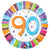 Radiant Birthday 90 18″ Balloon