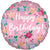 Satin Happy Birthday Peony 18″ Balloon