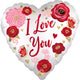 Satin Love You Flowers 18″ Balloon