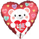Satin Love You White Bear 18″ Balloon