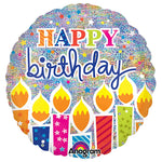 Shimmer Birthday Candles 18″ Balloon