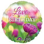 With Love Happy Birthday 18″ Balloon