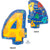 Number 4 - Confetti Dots 20″ Balloon