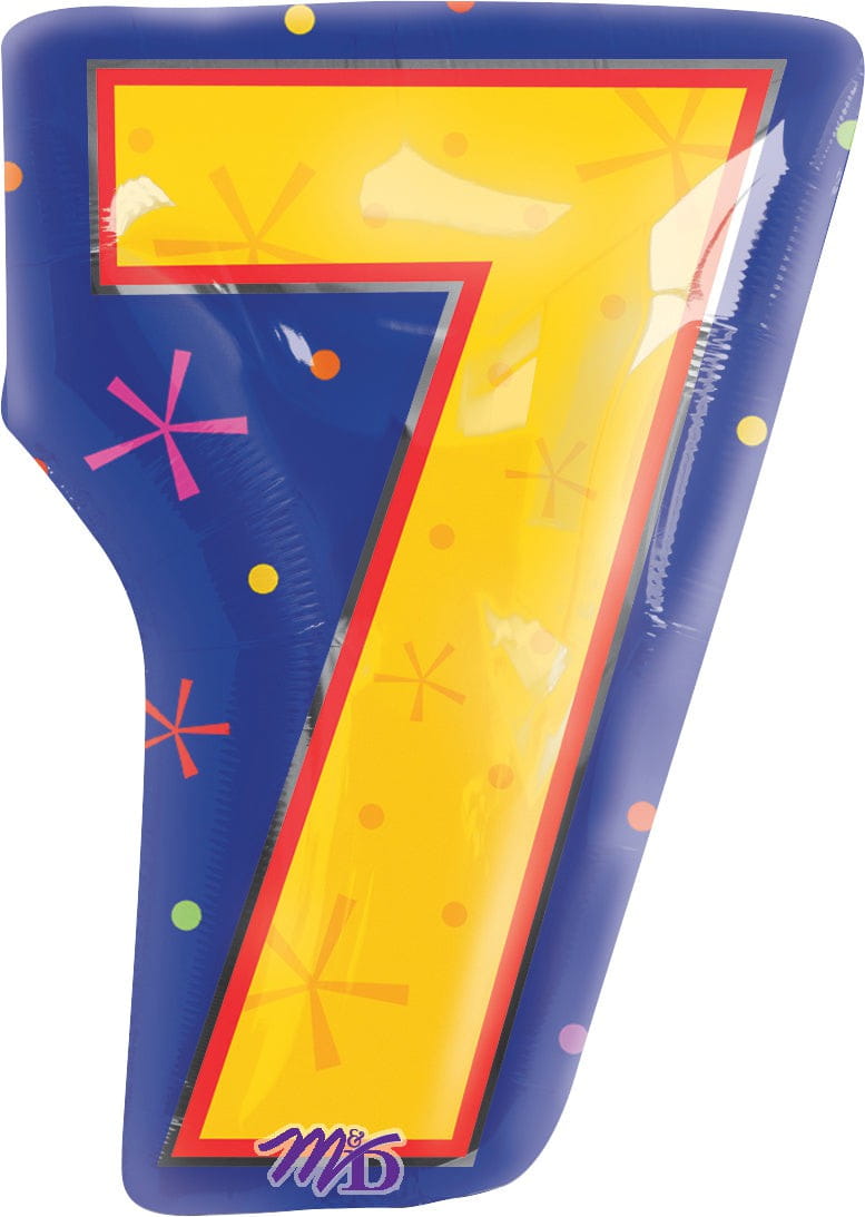 Number 7 Multi Number 7 - Multi-color 20″ Balloon – instaballoons Wholesale