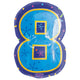 Number 8 - Multi-color 20″ Balloon