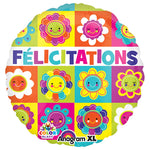 Félicitations Happy Flowers 21″ Balloon