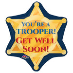 Trooper Badge Get Well Soon 21″ Balloon