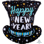 Happy New Year! Satin Infused Top Hat 24″ Balloon