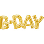 26″ Block Phrase: "b-day" - Gold (air-fill Only)
