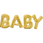 26″ Block Phrase: "baby" - Gold (air-fill Only)