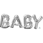 26″ Block Phrase: "baby" - Silver (air-fill Only)