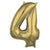 Number 4 - Anagram - White Gold 26″ Balloon